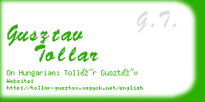 gusztav tollar business card